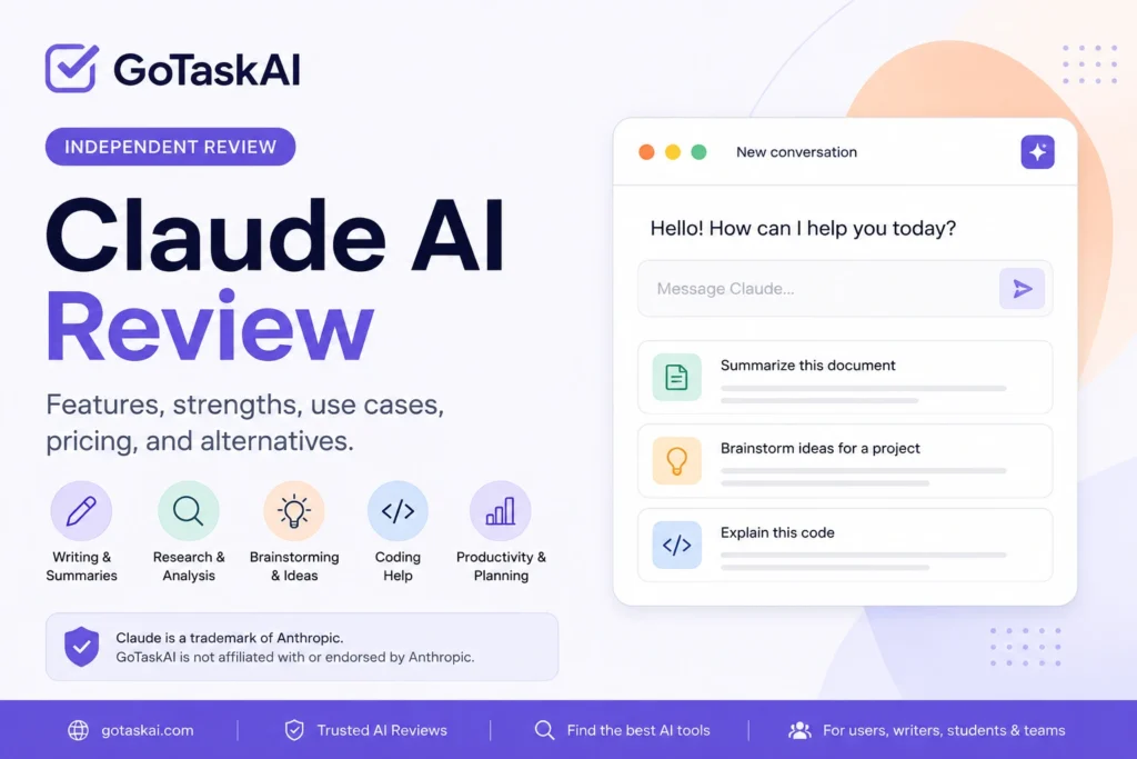 Claude AI review covering features, pricing, strengths, use cases, and alternatives