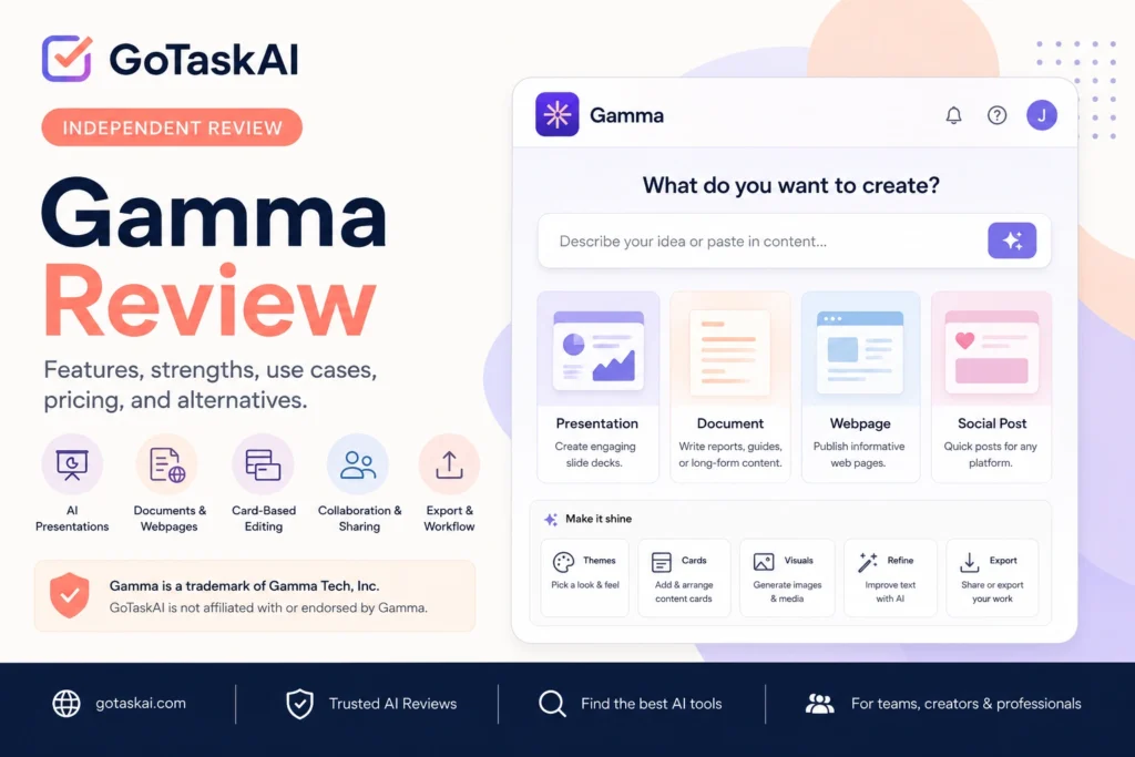 واجهة Gamma لإنشاء العروض التقديمية والمستندات والمواقع بالذكاء الاصطناعي