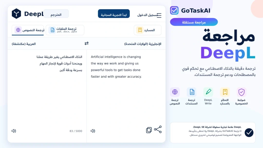مراجعة DeepL Translator