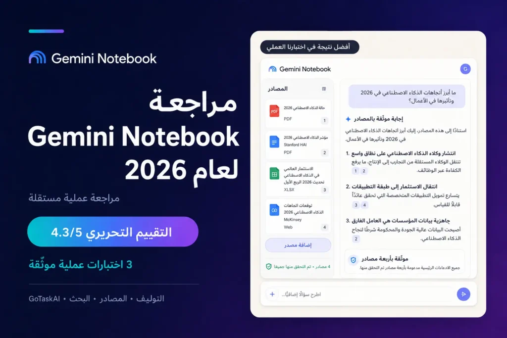 مراجعة Gemini Notebook 2026